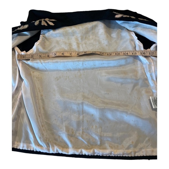 Sigrid Olsen Beaded Floral Pink Black HeavyKnit Cardigan Size SP Vintage’02 - Picture 15 of 16